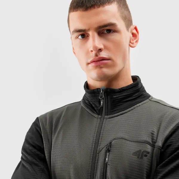 Hanorac pentru bărbați 4F 4FAW23TFLEM118 Strâmt/ Grey photo 4