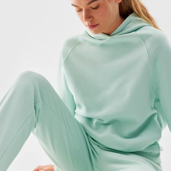 Hanorac pentru femei 4F PULLOVER HOODIE Toamnă - iarnă/ Turquoise photo 5