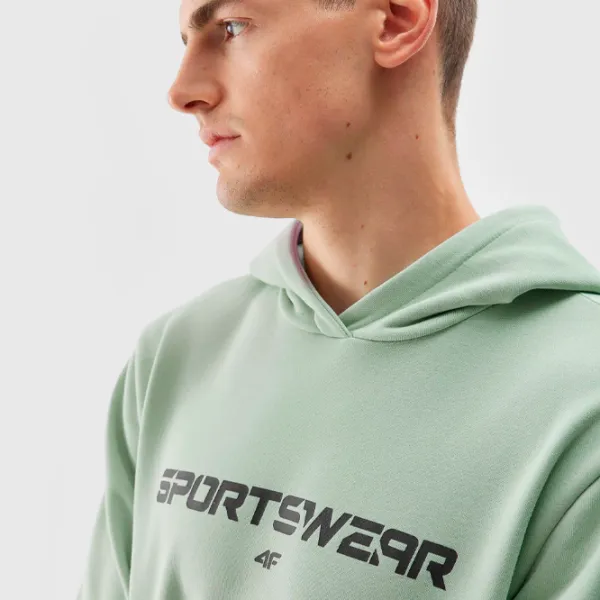 Толстовка для мужчин 4F 4FAW23TSWSM0773 Прямой/ Бирюзовый photo 4