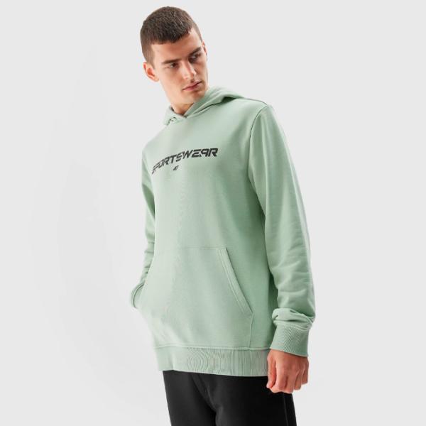 Hanorac pentru bărbați 4F 4FAW23TSWSM0773 Drept/ Turquoise photo 2