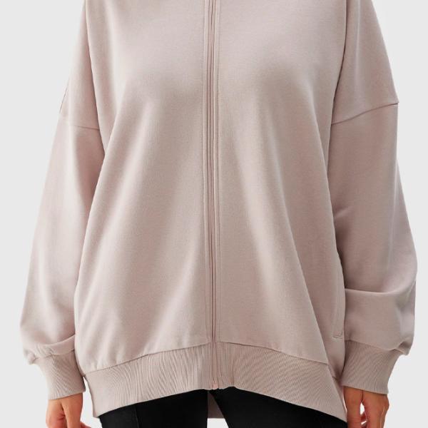 Hanorac pentru femei 4F ZIP-UP HOODIE Toamnă - iarnă/ Pink photo 5