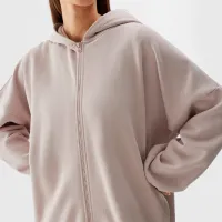 Hanorac pentru femei 4F ZIP-UP HOODIE Toamnă - iarnă/ Pink photo 3