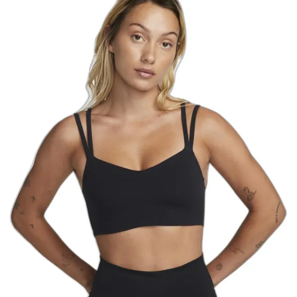 Топ для женщин Nike W Nk Df Alate Trace Bra Черный photo 3