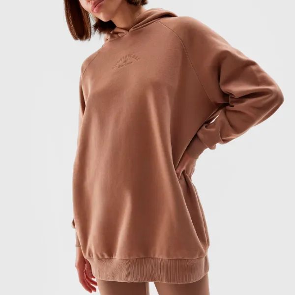 Hanorac pentru femei 4F PULLOVER HOODIE Toamnă - iarnă/ Brown photo 2