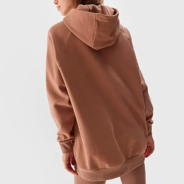 Hanorac pentru femei 4F PULLOVER HOODIE Toamnă - iarnă/ Brown photo 3