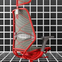 Scaun Gaming Ikea Styrspel Red Gray photo 5
