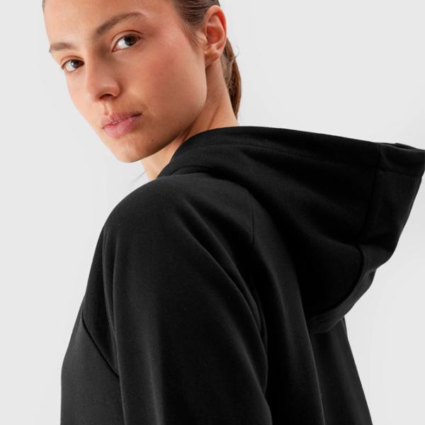 Толстовка для женщин 4F PULLOVER HOODIE Осень - Зима/ Черный photo 7
