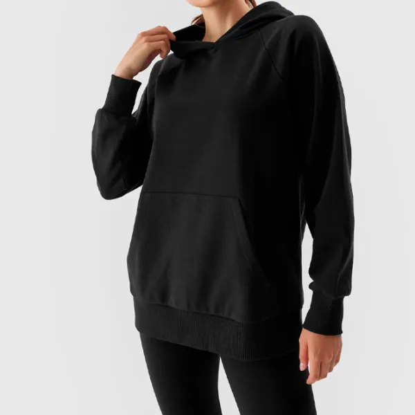 Hanorac pentru femei 4F PULLOVER HOODIE Toamnă - iarnă/ Black photo 4