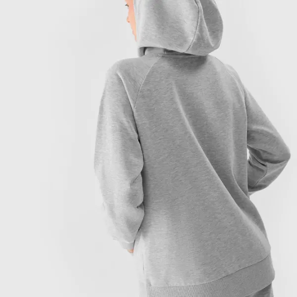 Hanorac pentru femei 4F PULLOVER HOODIE Toamnă - iarnă/ Gray photo 6