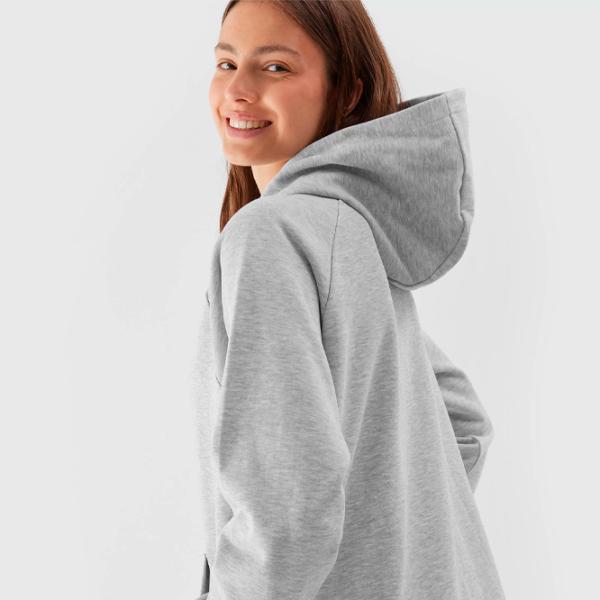 Hanorac pentru femei 4F PULLOVER HOODIE Toamnă - iarnă/ Gray photo 7