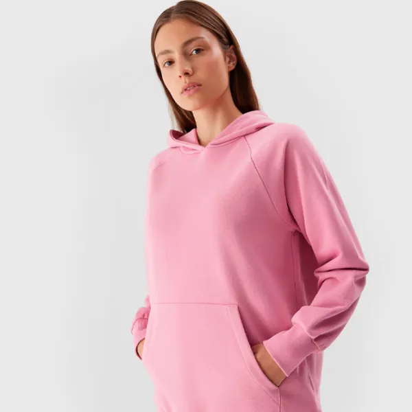 Hanorac pentru femei 4F PULLOVER HOODIE Toamnă - iarnă/ Pink photo 3