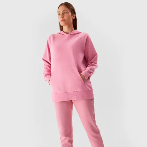 Hanorac pentru femei 4F PULLOVER HOODIE Toamnă - iarnă/ Pink photo 4