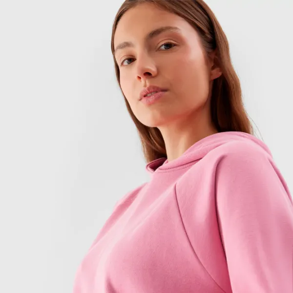 Hanorac pentru femei 4F PULLOVER HOODIE Toamnă - iarnă/ Pink photo 5