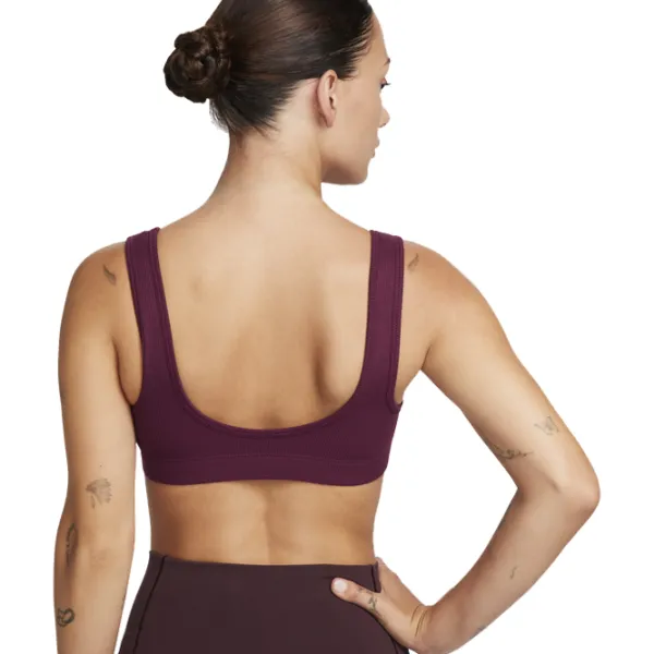 Топ для женщин Nike W Nk Alate All U Rib Bra Пурпурный photo 2