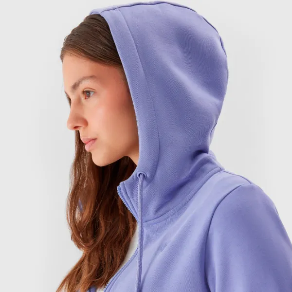 Hanorac pentru femei 4F ZIP-UP HOODIE Toamnă - iarnă/ Navy photo 8