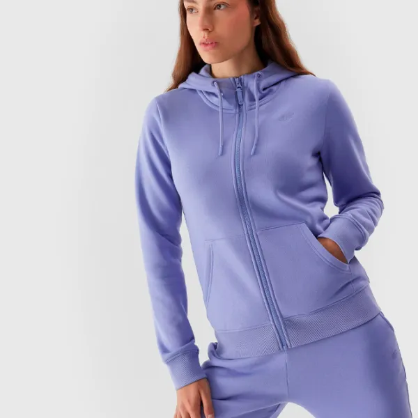 Толстовка для женщин 4F ZIP-UP HOODIE Осень - Зима/ Темно-синий photo 3