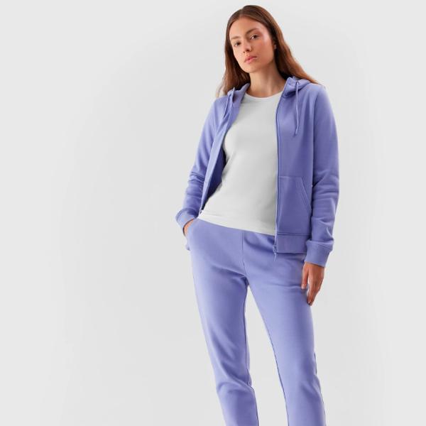 Толстовка для женщин 4F ZIP-UP HOODIE Осень - Зима/ Темно-синий photo 4