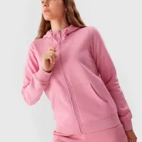 Hanorac pentru femei 4F ZIP-UP HOODIE Toamnă - iarnă/ Pink photo 3