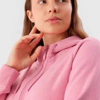 Hanorac pentru femei 4F ZIP-UP HOODIE Toamnă - iarnă/ Pink photo 6
