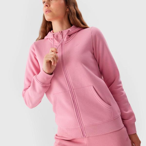 Толстовка для женщин 4F ZIP-UP HOODIE Осень - Зима/ Розовый photo 3