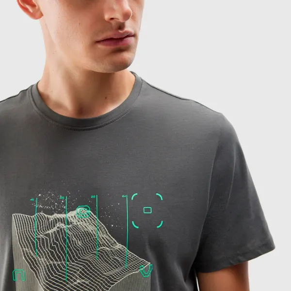 Tricou pentru bărbați 4F 4FAW23TTSHM0875-22S 100% bumbac/ Graphite photo 8