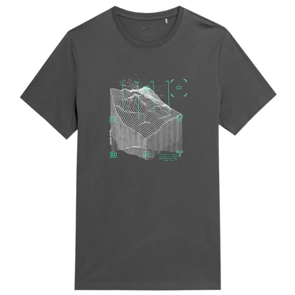 Tricou pentru bărbați 4F 4FAW23TTSHM0875-22S 100% bumbac/ Graphite photo 9