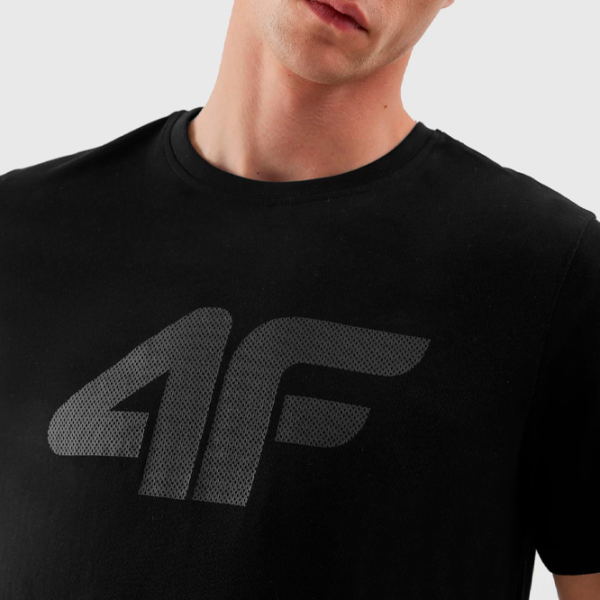 Футболка для мужчин 4F 4FAW23TTSHM0877-20S 100% хлопок/ Черный photo 2