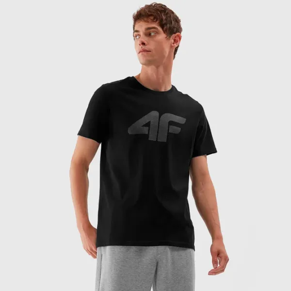 Футболка для мужчин 4F 4FAW23TTSHM0877-20S 100% хлопок/ Черный photo 3