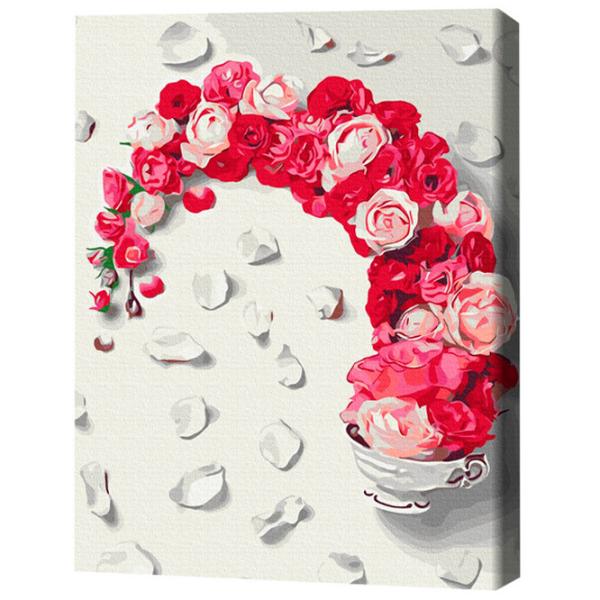 Pictură pe numere BrushMe Ceai roz 50 x 40 cm/ Verticală photo 3