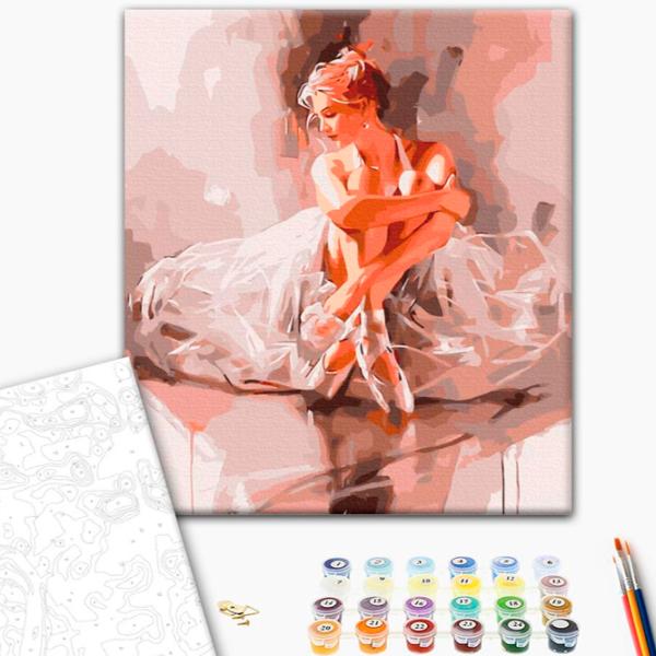 Картина по номерам BrushMe Балерина в облаке нежности 50 x 40 см/ Вертикальная photo 2