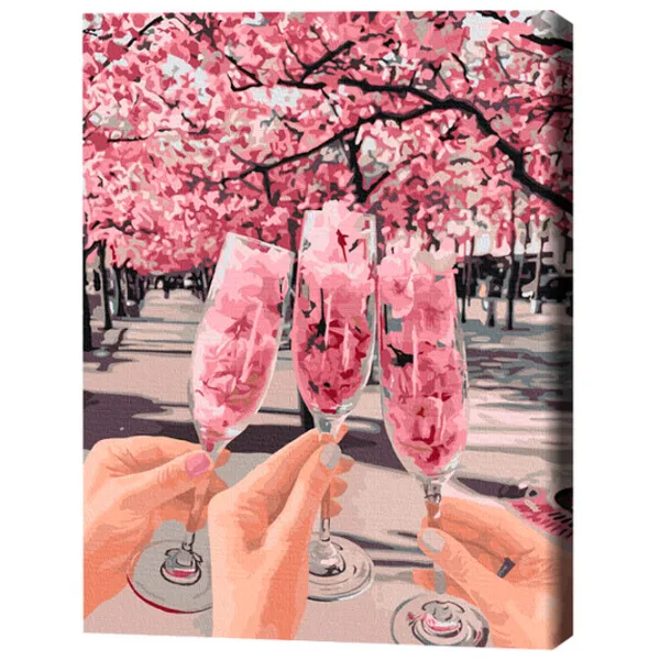 Pictură pe numere BrushMe Primăvara în pahare 50 x 40 cm/ Verticală photo 3