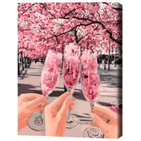 Картина по номерам BrushMe Весна в бокалах 50 x 40 см/ Вертикальная photo 3