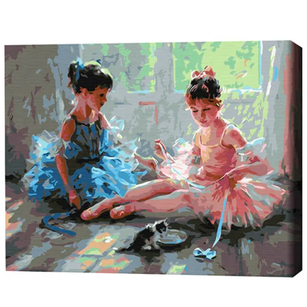 Картина по номерам BrushMe Балерины с котенком 50 x 40 см/ Горизонтальная photo 3 Картина по номерам BrushMe Балерины с котенком 50 x 40 см/ Горизонтальная photo 3