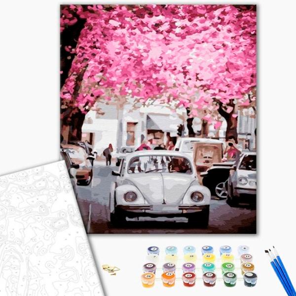 Pictură pe numere BrushMe Primăvara în oraș 50 x 40 cm/ Verticală photo 2