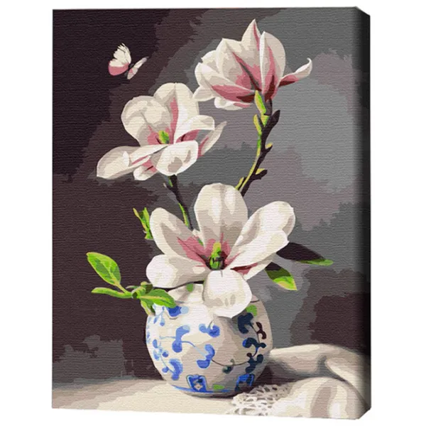 Pictură pe numere BrushMe Orhidei pictate în stil acuarelă 50 x 40 cm/ Verticală photo 2