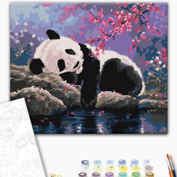 Картина по номерам BrushMe Сладкий сон панды 50 x 40 см/ Горизонтальная photo 2