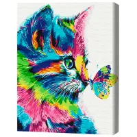 Картина по номерам BrushMe Котик в краске 50 x 40 см/ Вертикальная photo 3