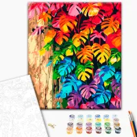 Картина по номерам BrushMe Разноцветные листья 50 x 40 см/ Вертикальная photo 2