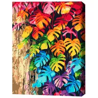 Картина по номерам BrushMe Разноцветные листья 50 x 40 см/ Вертикальная photo 3