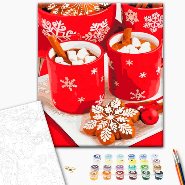 Картина по номерам BrushMe Снежное какао 50 x 40 см/ Вертикальная photo 2