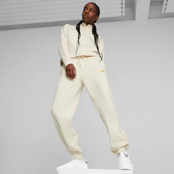 Pantaloni sportivi pentru femei Puma Ess+ Minimal Gold Sweatpants Fl S/ Alpine Snow photo 3