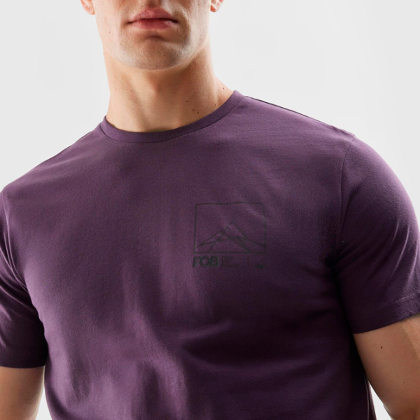 Tricou pentru bărbați 4F 4FAW23TTSHM0894-60S 100% bumbac/ Burgundy photo 3