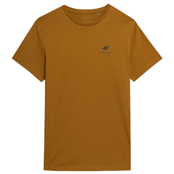 Tricou pentru bărbați 4F 4FAW23TTSHM0951-74S 100% bumbac/ Gold photo 5