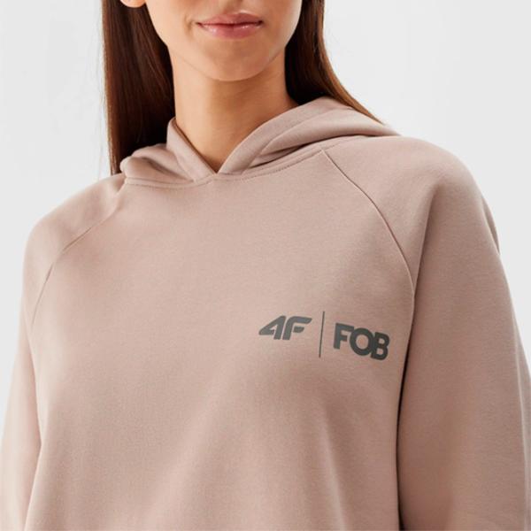 Толстовка для женщин 4F PULLOVER HOODIE Осень - Зима/ Бежевый photo 3