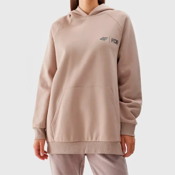 Толстовка для женщин 4F PULLOVER HOODIE Осень - Зима/ Бежевый photo 5