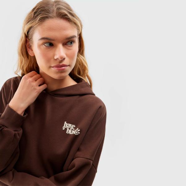 Hanorac pentru femei 4F PULLOVER HOODIE Toamnă - iarnă/ Brown photo 5