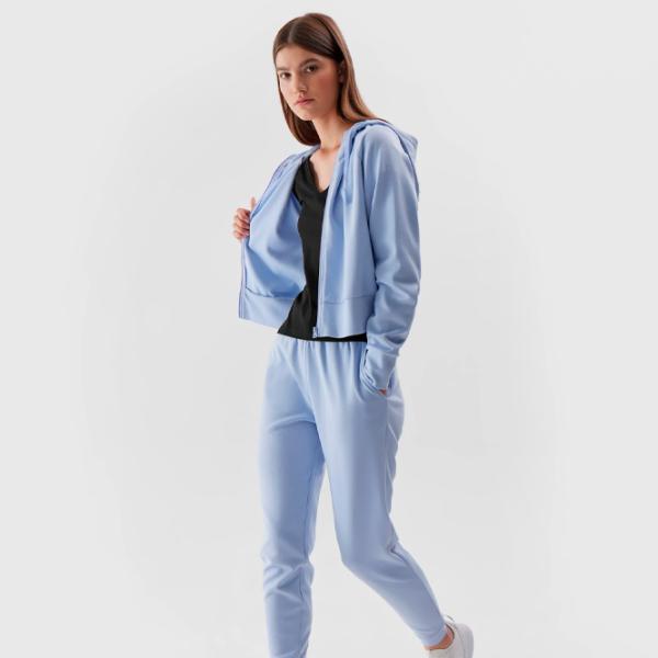 Hanorac pentru femei 4F CROP-TOP HOODIE Toamnă - iarnă/ Violet photo 4