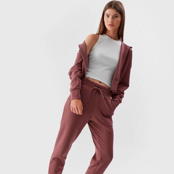 Толстовка для женщин 4F CROP-TOP HOODIE Осень - Зима/ Красный photo 3