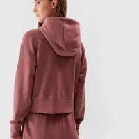Hanorac pentru femei 4F CROP-TOP HOODIE Toamnă - iarnă/ Red photo 4