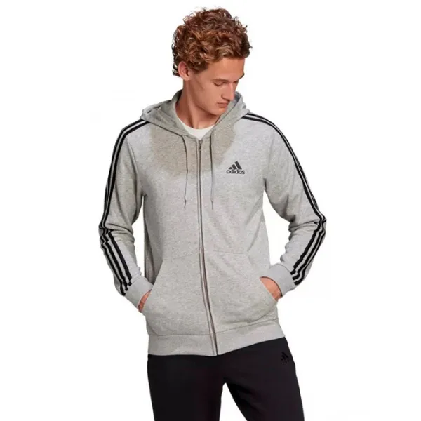 Hanorac pentru bărbați Adidas Essentials French Terry Drept/ Gray photo 2